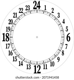 24 Hour Astronomical Clock Face