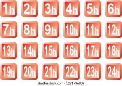 24 hour hour board icon hour.