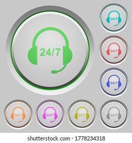 24 hour call center color icons on sunk push buttons