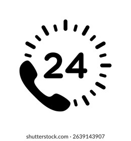 24 Hour Call Service Icon