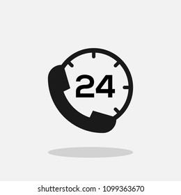 24 hour call service. 24 hour service. Twenty four hour service