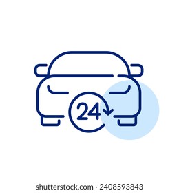 24 hour car repair services. Pixel perfect, editable stroke