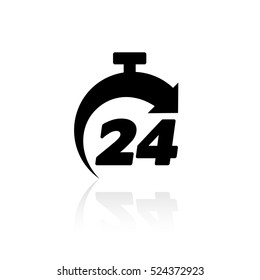 Ícone de cronômetro de 24 horas