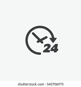 24 Hour Clock Icon