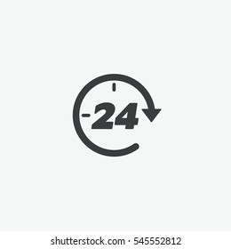 24 Hour Clock Icon