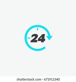 24 Hour Clock Icon