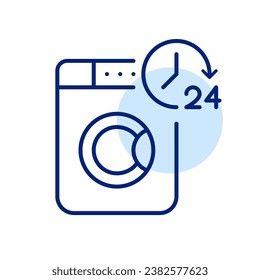 24 hour coin operated laundry service. Pixel perfect icon