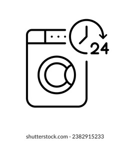 24 hour coin operated laundry service. Pixel perfect, editable stroke