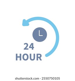 24 hour concept line icon. Simple element illustration. 24 hour concept outline symbol design.