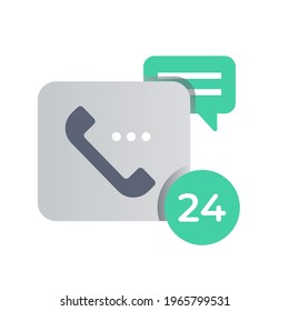 Gradiente de ilustración vectorial de servicio al cliente las 24 horas