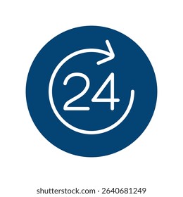 24 Hour Deals Vector for Black Friday Sale. Limited time discount illustration, nonstop shopping event concept, urgent bargain offer