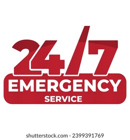 24 Hour Emergency Service Label Design