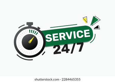 24 hour everyday service free vector design