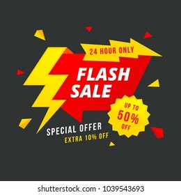 24 hour Flash Sale banner. Vector illustration. svg