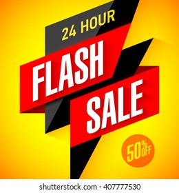 24 hour Flash Sale banner. Vector illustration. svg