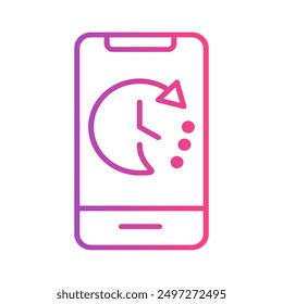 24 hour gradient icon. symbol icons transport, commerce and business. perfect for interfaces, websites, UI and mobile apps.