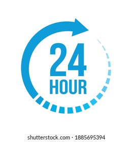 gráfico de 24 horas, vector de punto de flecha