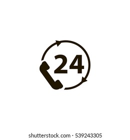 24 hour icon. sign design