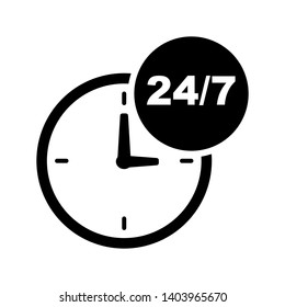 24 hour icon vector design template