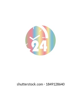 24 Hour icon vector illustration design template