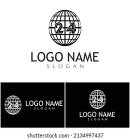 24 Hour icon vector illustration design template