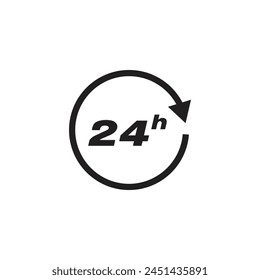 Plantilla de diseño de Ilustración vectorial de iconos de 24 horas
