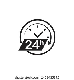 Plantilla de diseño de Ilustración vectorial de iconos de 24 horas