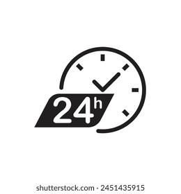 24 Hour icon vector illustration design template