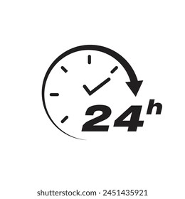 24 Hour icon vector illustration design template