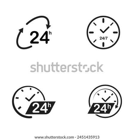 24 Hour icon vector illustration design template