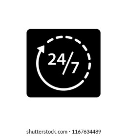24 hour icon vector service