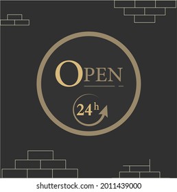 The 24 hour logo is beautifully open and eye-catching