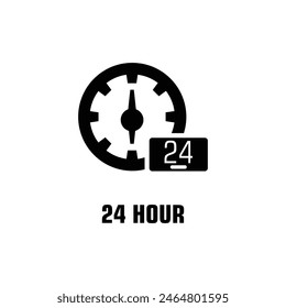 24 hour or logo design isolated sign symbol vector illustration - high quality line style vector icon suitable for designers, web developers, displays and websites