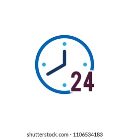 24 Hour Logo Icon Design