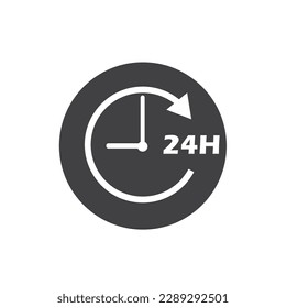 web de plantilla de diseño de concepto de elemento vectorial de icono ininterrumpido de 24 horas