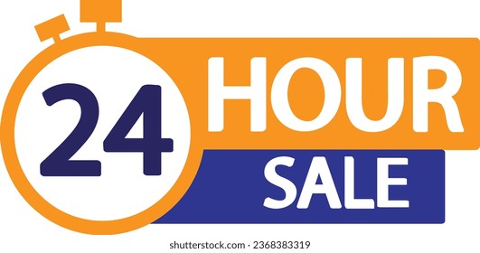 24 hour sale tag vector art illustration.Shipping Label.sales promo template. 70% off sale svg