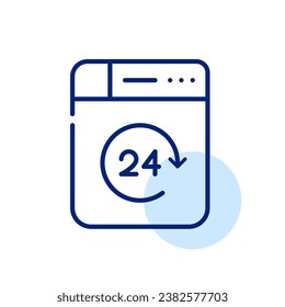 24 hour self-service laundry. Washing machine. Pixel perfect icon