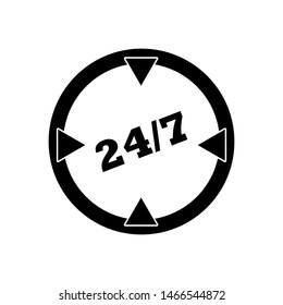 24 hour service, availability icon
