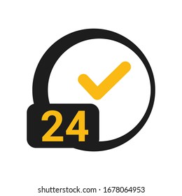 24 hour service, availability, support icon
