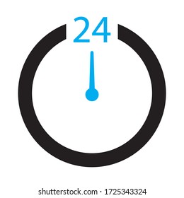 24 hour service, availability, support icon