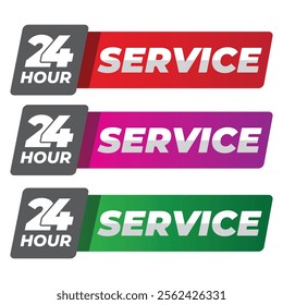 24 Hour service everyday label design