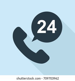 24 hour service icon