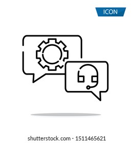 24 hour service icon flat design on white background. 