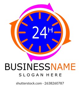 24 hour service icon Slogan here