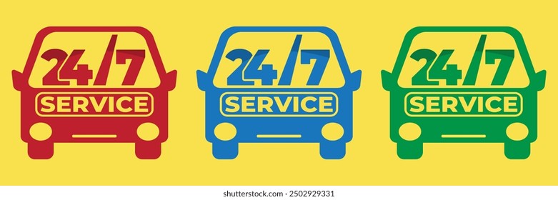 24 hour service label design