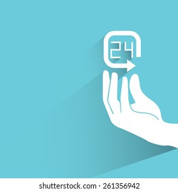 24 hour service symbol