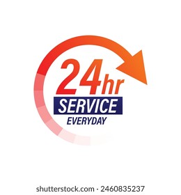 24 hour service vector design
