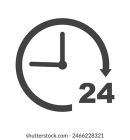 24 hour service vector icon vector illustration