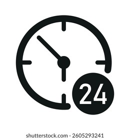 24 hour service vector icon