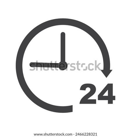 24 hour service vector icon vector illustration